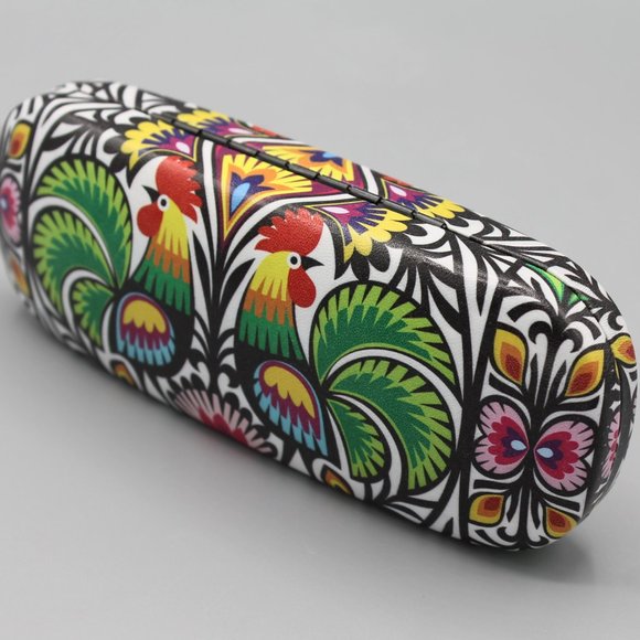 Eyeglasses case cover hard folklore design new - Picture 3 of 6